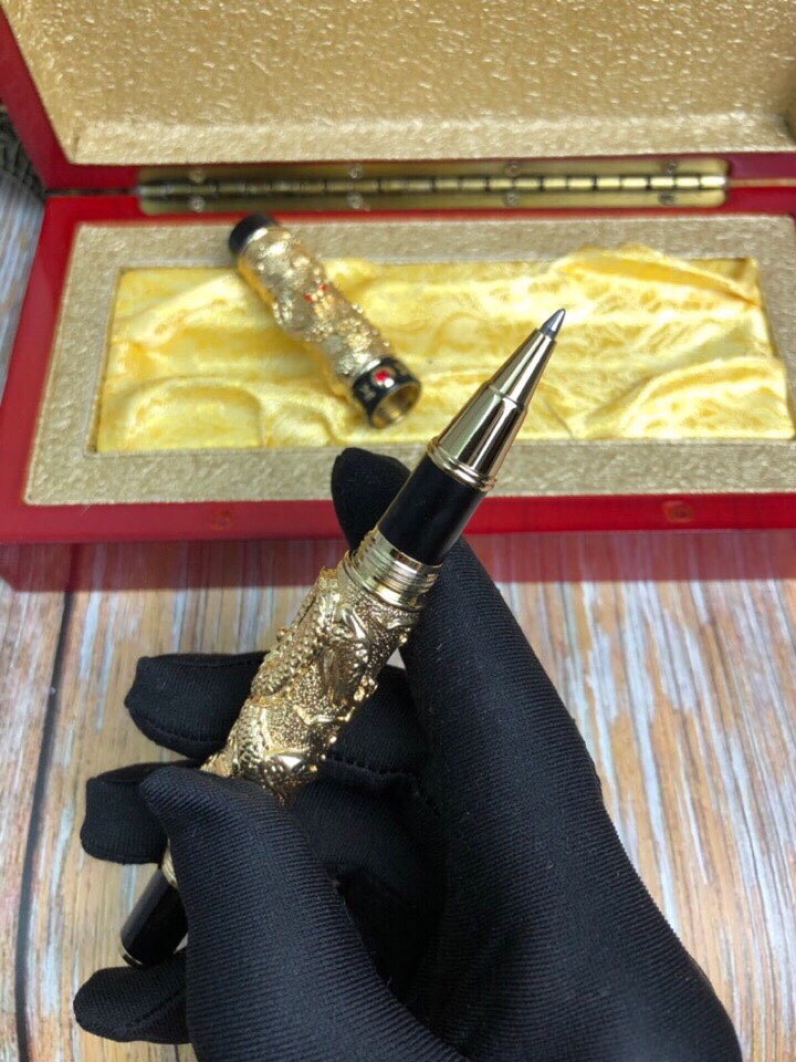 Luxury Jin-hao Double Dragon Pen Gold Rollerball - Click Image to Close